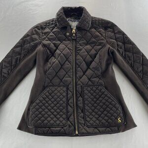 Joules Marchesa Quilted Jacket Women's US 6 (UK 10) Brown w/Horse Print Lining